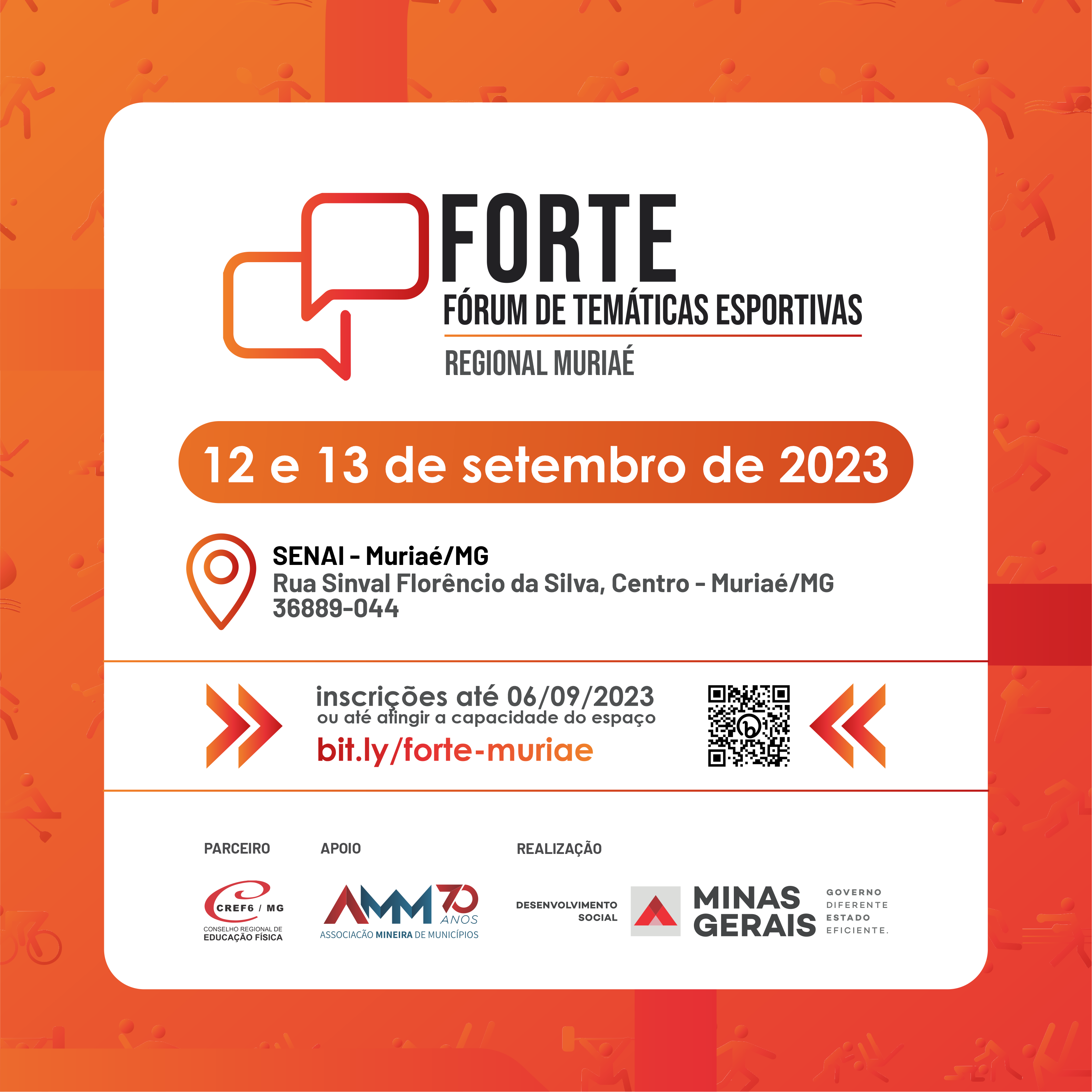 Fórum de Temáticas Esportivas (Forte) de Muriaé está com as inscrições abertas 