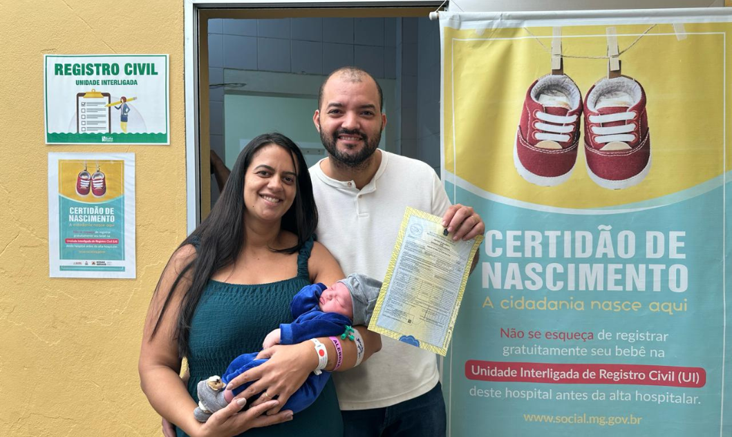 Programa do Governo de Minas já beneficiou mais de 480 mil famílias com certidão de nascimento feita na própria maternidade