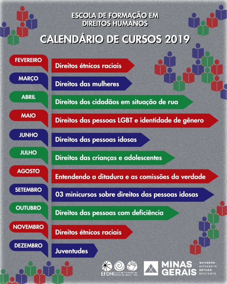 Sedese divulga calendário de cursos de formação em Direitos Humanos 