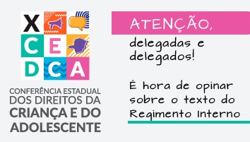 Delegados inscritos para a 2ª etapa da Conferência da Criança e do Adolescente já podem dar sugestões ao texto do Regime Interno